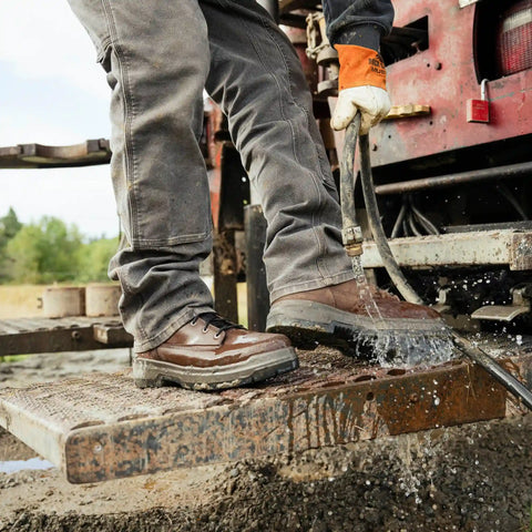 Ground Control 6" Brown Steel Toe