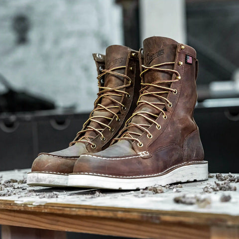 Bull Run Moc Toe 8" Tobacco Steel Toe