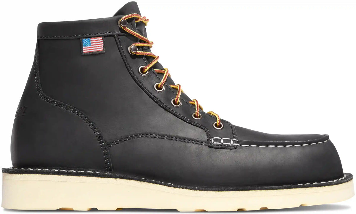 Bull Run Moc Toe 6" Black Steel Toe