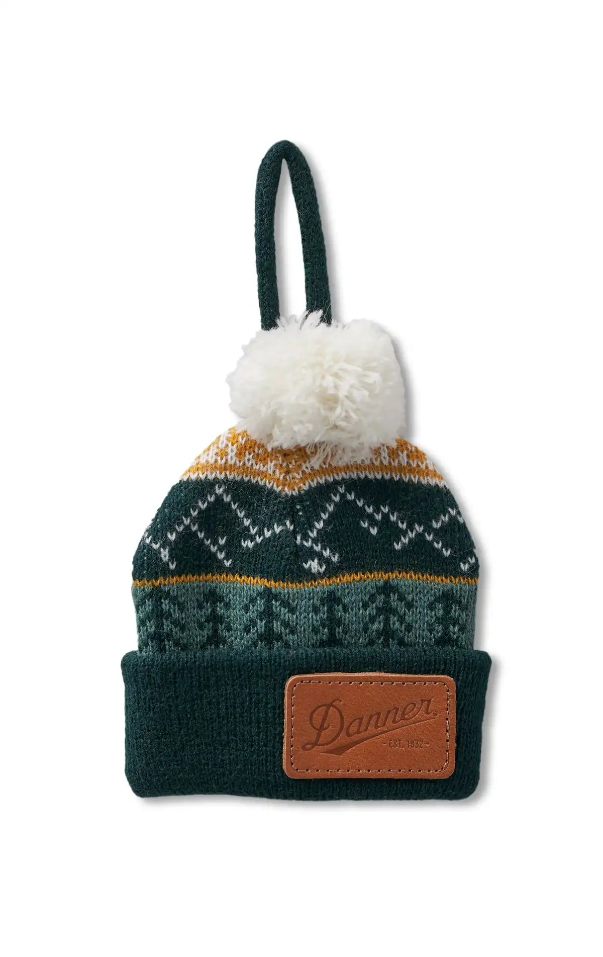Beanie Ornament 5" x 4" Green