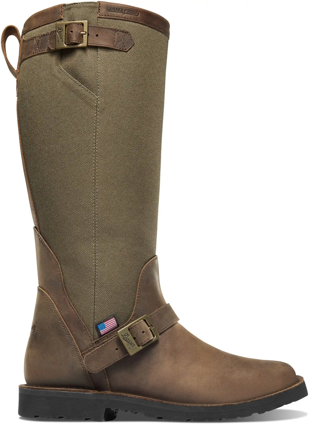 San Angelo Snake Boot Brown Square Toe