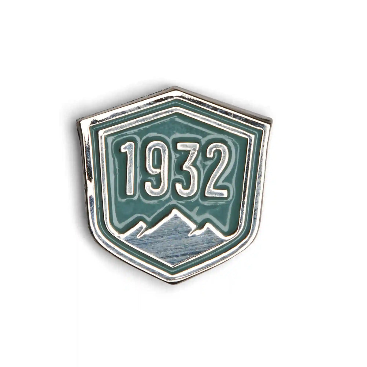 1932 Badge Pin 1" Green/Silver