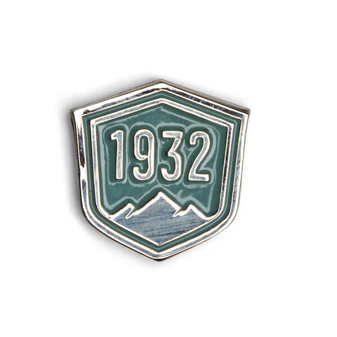 1932 Badge Pin 1" Green/Silver