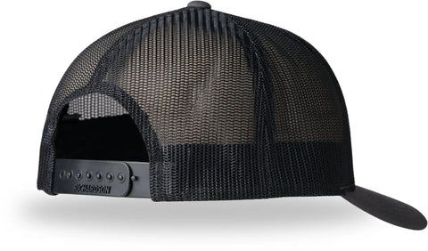 Embroidered Trucker Hat Charcoal/Black
