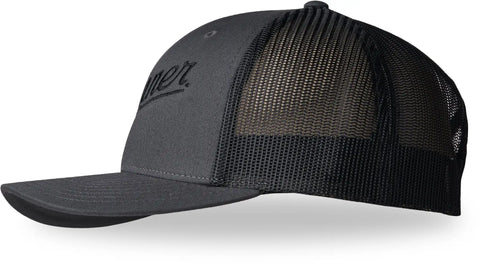 Embroidered Trucker Hat Charcoal/Black