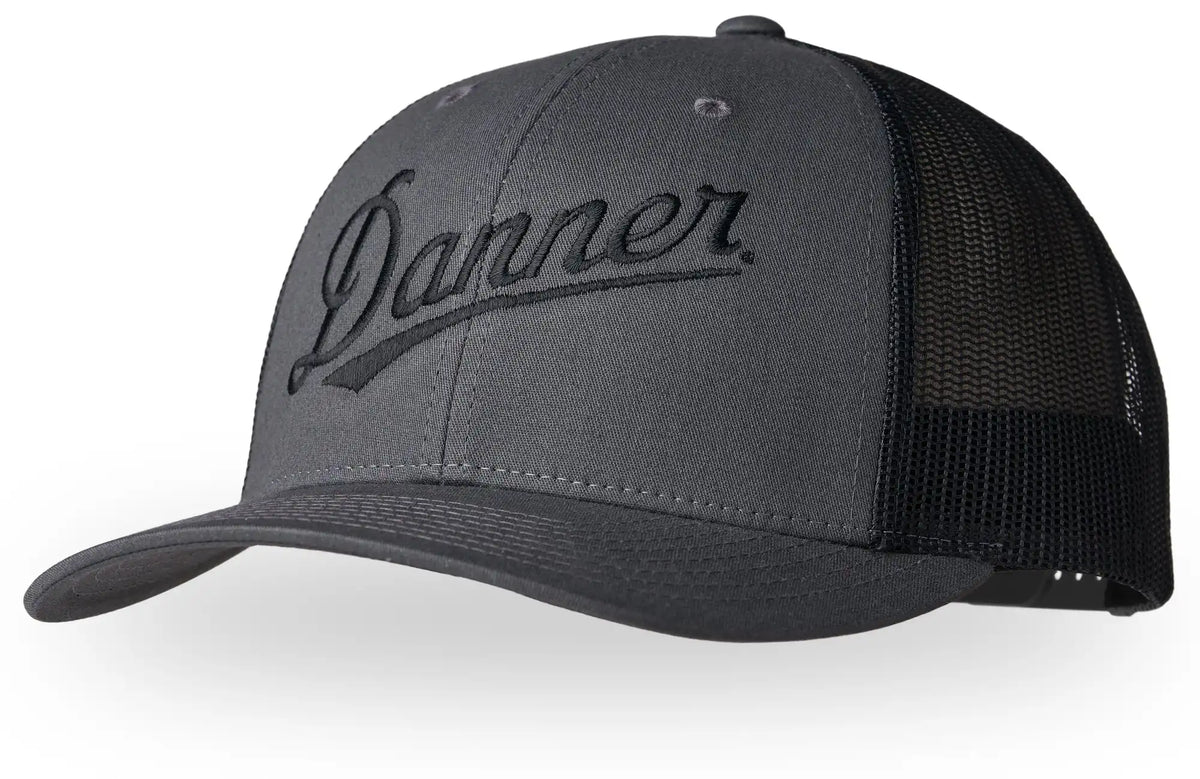 Embroidered Trucker Hat Charcoal/Black